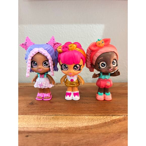 Kindi kids Mini Summer Peaches Flora Flutters and Lilly Lulu - Picture 1 of 10